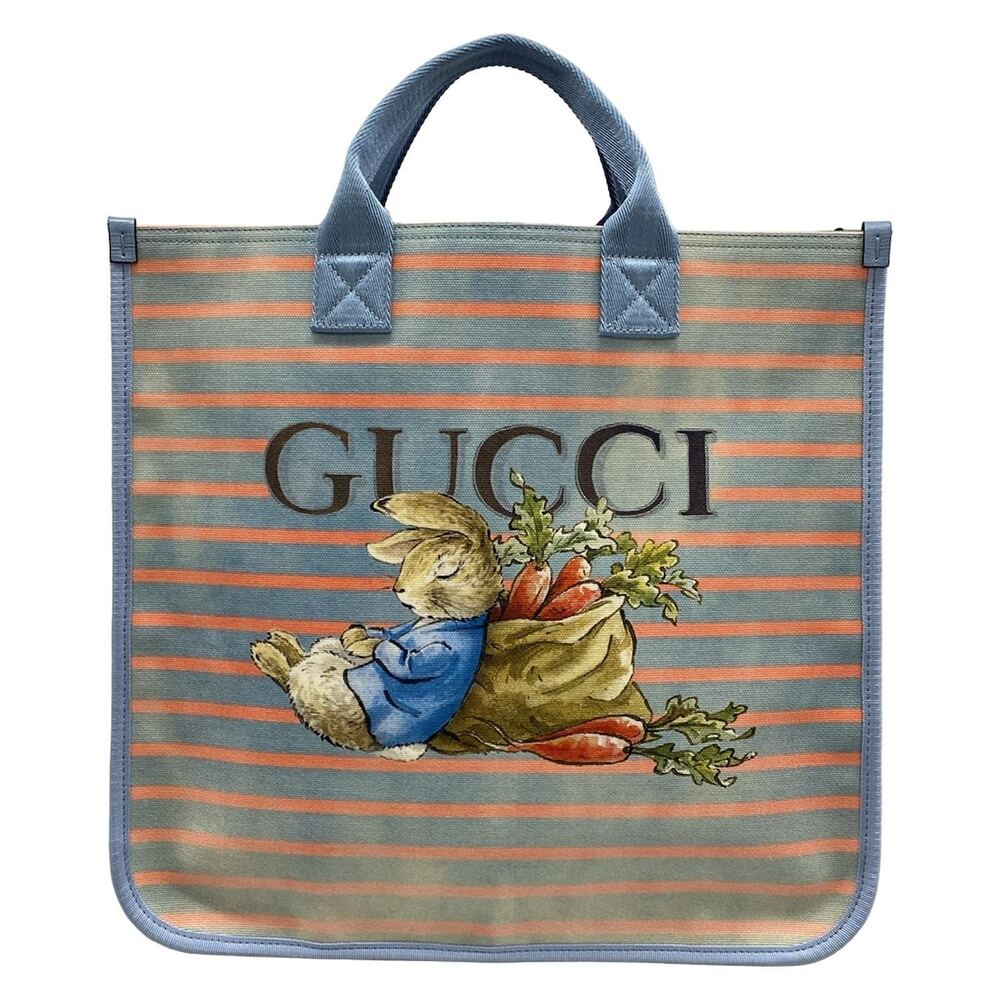 Gucci Children's Tote Bag 605831 Blue Pink Multi
